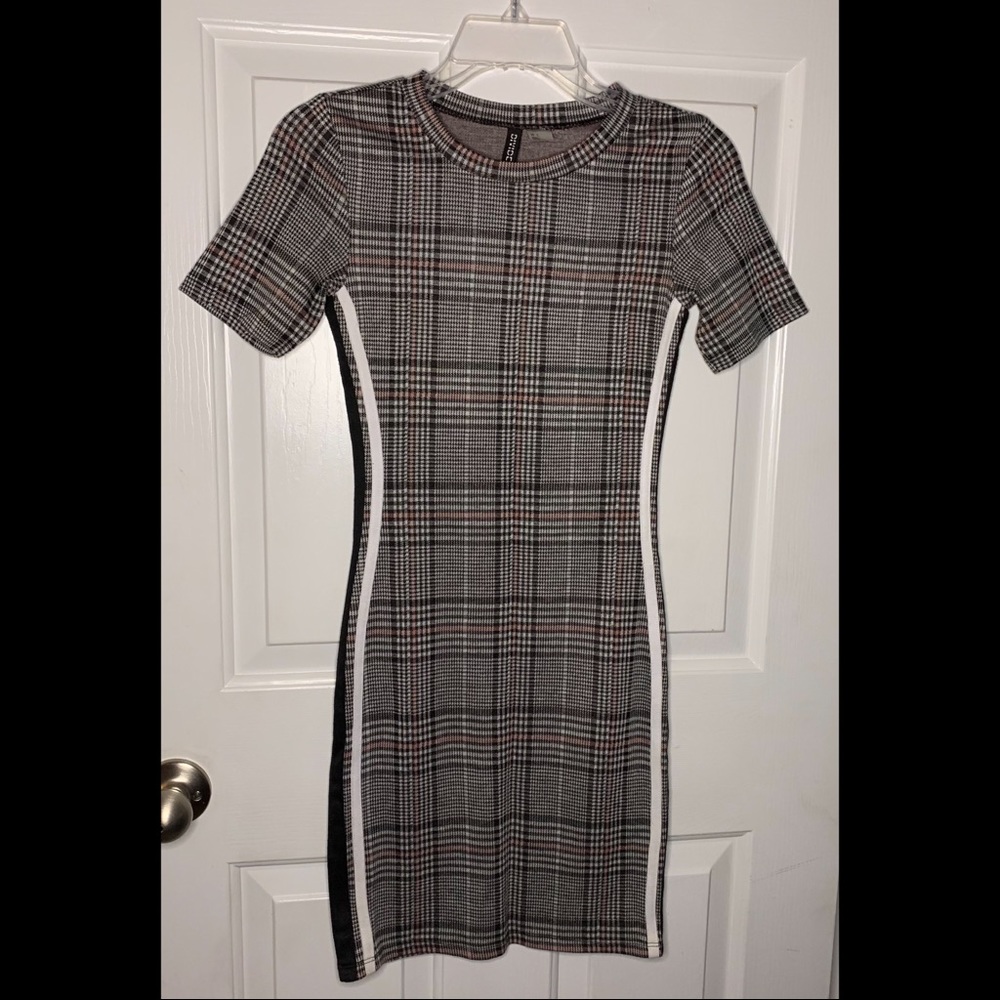 Plaid Fitted Shirt Dress